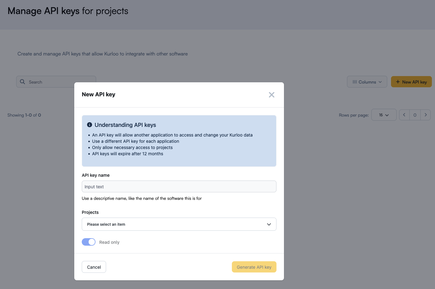 manage api